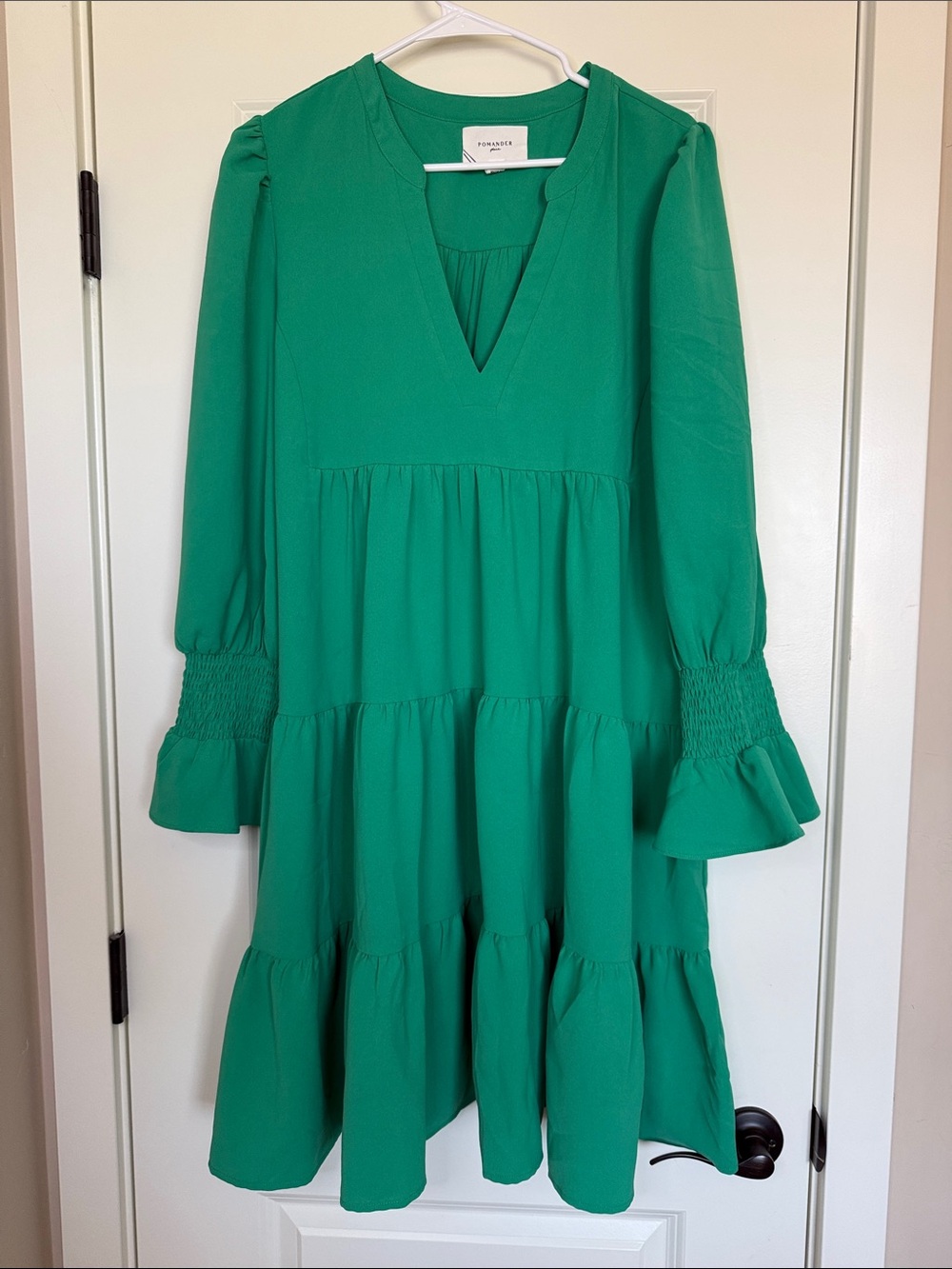 Pomander Place | Emerald Green Midi Tiered Dress | XXL
